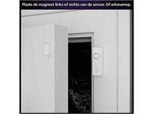 Charger l&#39;image dans la galerie, Porte blanche avec un cadre de porte, avec un rectangle blanc et un capteur rectangulaire plus petit visible.
