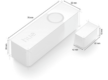 Charger l&#39;image dans la galerie, Rectangle blanc, dimensions notées, avec un cercle blanc et un rectangle plus petit à côté.
