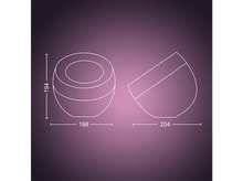 Charger l&#39;image dans la galerie, Diagramme de deux objets en forme de bol avec dimensions.

