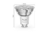 PHILIPS HUE Spot LED Essential Smart GU10, lumière blanche et colorée