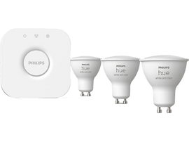 PHILIPS HUE Starterkit Bridge avec ampoules GU10 3 pièces (25828000)