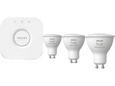 PHILIPS HUE Starterkit Bridge avec ampoules GU10 3 pièces (25828000)