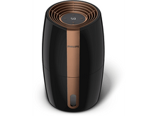 Charger l'image dans la galerie, Humidificateur noir et bronze avec affichage numérique en haut.
