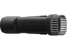 Charger l&#39;image dans la galerie, Tête de brosse d&#39;aspirateur noire avec des poils. Elle est cylindrique et a une extrémité incurvée.
