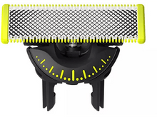 Charger l'image dans la galerie, Gros plan sur une tête de rasoir noire et jaune, isolée sur fond blanc.
