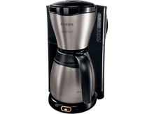Charger l'image dans la galerie, Cafetière Philips argent et noire, fond noir.
