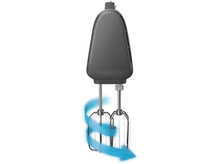 Charger l&#39;image dans la galerie, Un batteur à main gris avec effet tourbillon bleu sur fond blanc.
