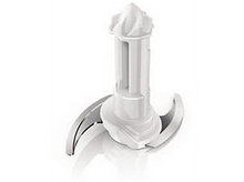 Charger l&#39;image dans la galerie, Accessoire de lame de mixeur blanc. Il possède deux lames courbes et une pièce centrale blanche.
