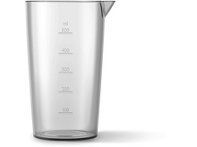 Charger l&#39;image dans la galerie, Un verre doseur transparent avec des marques blanches, isolé sur fond blanc.
