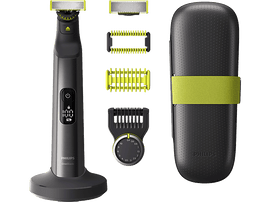 Rasoir électrique Philips OneBlade avec accessoires et étui.