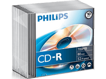 Charger l&#39;image dans la galerie, PHILIPS Pack 10 CD-R 700 MB 52 x (CR7D5NS10/00)
