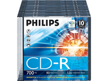 Charger l&#39;image dans la galerie, PHILIPS Pack 10 CD-R 700 MB 52 x (CR7D5NS10/00)
