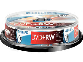 PHILIPS Pack 10 DVD+RW 4.7 GB 4x (DW4S4B10F/10)