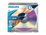PHILIPS Pack 5 CD-RW 700 MB 4-12 x (CW7D2CC05/00)