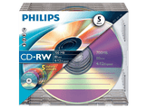 PHILIPS Pack 5 CD-RW 700 MB 4-12 x (CW7D2CC05/00)