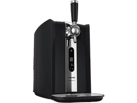Machine à bière Philips PerfectDraft noire avec robinet chromé et affichage numérique.