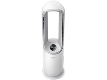 Charger l&#39;image dans la galerie, Ventilateur tour blanc avec affichage numérique. Logo Philips dessus.

