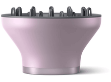 Charger l&#39;image dans la galerie, Diffuseur de sèche-cheveux rose avec dents gris foncé, sur fond blanc.
