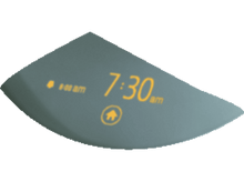 Charger l&#39;image dans la galerie, Réveil blanc avec écran rond affichant 7h30, à côté d&#39;un verre d&#39;eau et d&#39;un livre.
