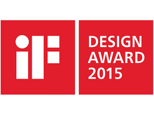 Charger l'image dans la galerie, Un logo rouge et blanc avec le texte 'iF DESIGN AWARD 2015'.
