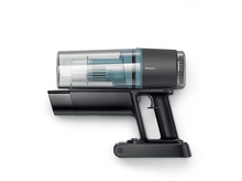 Charger l&#39;image dans la galerie, Un aspirateur Philips noir et gris sur fond blanc, montrant ses composants.
