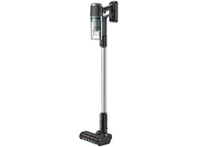 Charger l&#39;image dans la galerie, Un aspirateur Philips sans fil noir et gris, affiché verticalement sur fond blanc.
