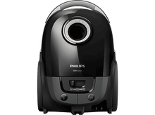 Charger l&#39;image dans la galerie, Aspirateur Philips noir et gris, vue de face.
