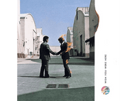 Pochette d'album: Deux hommes se serrent la main, l'un en feu, dans une rue.