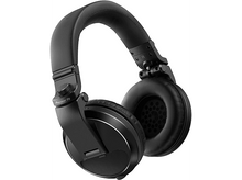 Charger l&#39;image dans la galerie, Casque Pioneer DJ noir, design circum-aural, avec détails des écouteurs et arceau.

