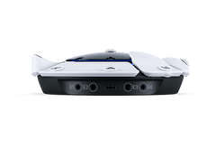 Charger l&#39;image dans la galerie, Station de charge PlayStation blanche. Ports et boutons visibles en bas.
