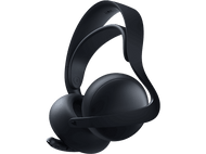 Casque noir sur fond noir. Design incurvé.