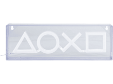 Charger l&#39;image dans la galerie, Enseigne lumineuse PlayStation, symboles blancs sur une boîte transparente, sur fond blanc.
