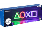Lumière néon LED PlayStation dans une boîte, avec logos et boutons de couleur.