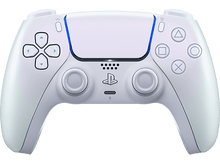 Charger l&#39;image dans la galerie, Manette PlayStation 5 blanche. Boutons : X, carré, triangle, cercle, flèches, pavé tactile.
