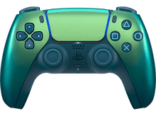 Charger l&#39;image dans la galerie, Manette Playstation 5 verte et bleue avec boutons visibles.
