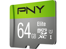 PNY Carte mémoire microSD 64 GB avec adaptateur (PNYSDUX64GU185)