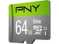 PNY Carte mémoire microSD 64 GB avec adaptateur (PNYSDUX64GU185)