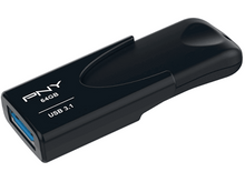 Charger l&#39;image dans la galerie, Clé USB noire avec le texte &#39;PNY 64GB USB 3.1&#39;.
