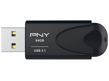 Charger l&#39;image dans la galerie, Une clé USB noire avec le logo PNY et le texte &#39;64 Go USB 3.1&#39;.
