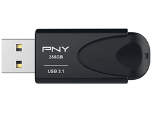 Charger l&#39;image dans la galerie, Une clé USB PNY 3.1 noire avec une capacité de 256 Go sur fond blanc.
