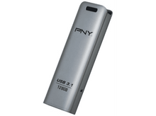 Charger l&#39;image dans la galerie, Une clé USB 3.1 PNY argentée de 128 Go, légèrement inclinée.

