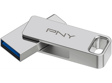 Charger l&#39;image dans la galerie, Clé USB PNY argentée, une légèrement décalée. Extrémité bleue visible.
