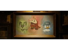 Charger l&#39;image dans la galerie, Oeuvre encadrée avec Pokémon: Sprigatito, Fuecoco et Quaxly. Art coloré sur un mur.
