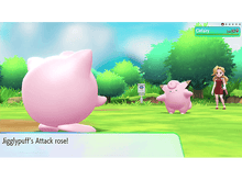 Charger l'image dans la galerie, Combat Pokémon: Rondoudou face à Mélokrik et un dresseur.
