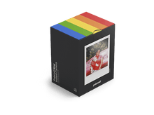 Charger l&#39;image dans la galerie, Une boîte d&#39;appareil photo instantané Polaroid Now avec un dessus arc-en-ciel. La boîte montre une photo d&#39;une femme.
