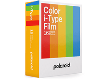 Charger l&#39;image dans la galerie, Une boîte de film Polaroid i-Type avec un design arc-en-ciel coloré.
