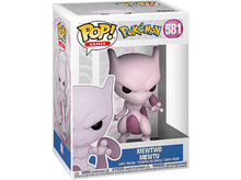 Charger l&#39;image dans la galerie, Figurine Funko Pop de Mewtwo dans une boîte. La figurine est violette avec une boîte blanche.
