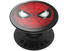 Charger l&#39;image dans la galerie, PopSockets Spider-Man avec design toile d&#39;araignée rouge et noir, logo Marvel et base noire.
