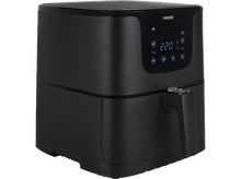 Charger l&#39;image dans la galerie, Friteuse à air noire avec affichage numérique de la température et du temps.
