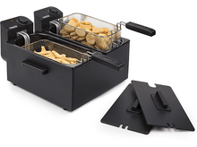 Charger l&#39;image dans la galerie, PRINCESS Friteuse Double Black Fryer (183028)
